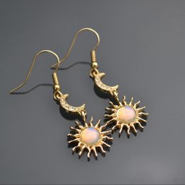 Celestial earrings golden