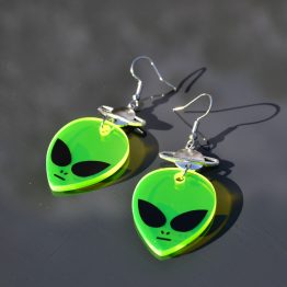 alien earrings cosmic space