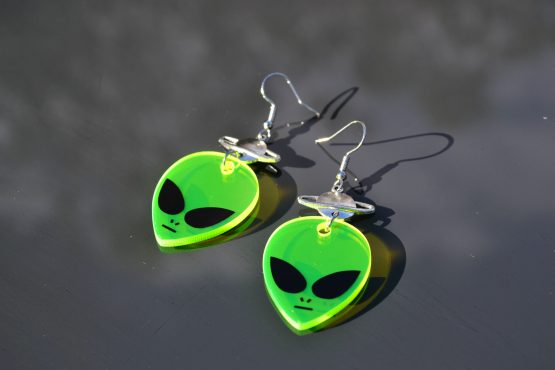 alien earrings cosmic space