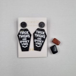 coffin earrings studs