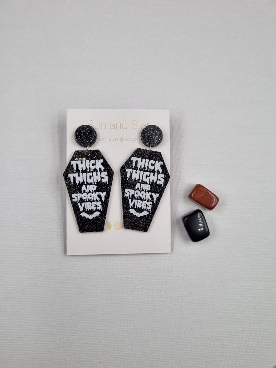 coffin earrings studs